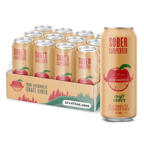 Miniatura 12 de SOBER CARPENTER - Cerveza sin alcohol de trigo blanco estilo belga, cerveza artesanal para todas las ocasiones, licores sin alcohol y alternativa al
