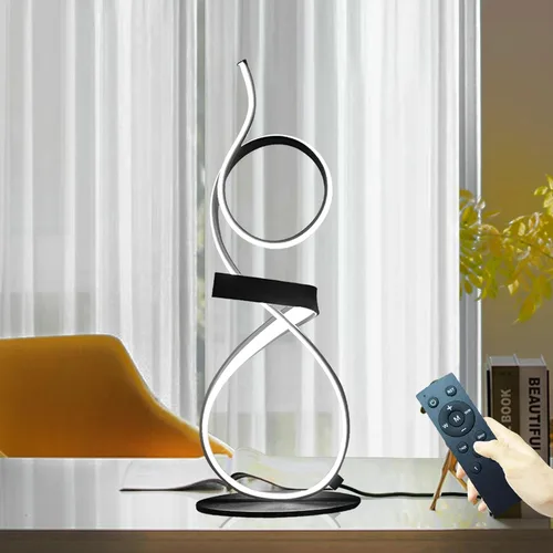 Miniatura 9 de Lámparas de mesa LED de 21 pulgadas, 20W, 2700 lm, modernas, con control táctil de 3 colores, regulables, para sala de estar, dormitorio (dorado)