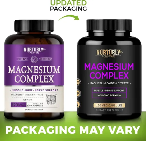 Miniatura 4 de Suplemento complejo de citrato y óxido de magnesio de 500 mg – Alta absorción máxima fuerza – Ayuda a apoyar la densidad ósea y fuerza, músculos