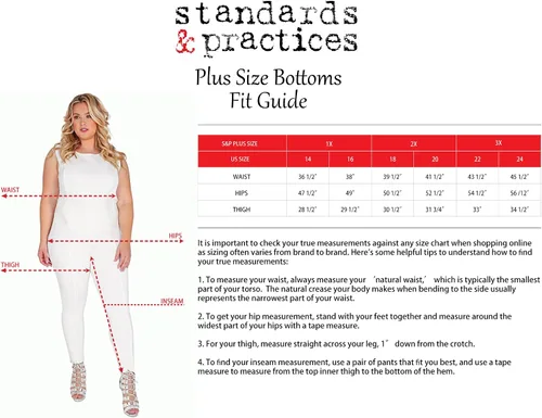 Miniatura 5 de Standards & Practices Pantalones de mezclilla elásticos para mujer de talla grande, Azul