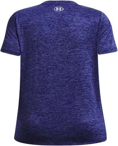 Miniatura 4 de Under Armour - Camiseta Tech de manga corta y cuello en V para mujer, jaspeada