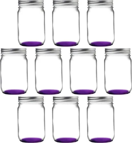 Miniatura 15 de DISCOUNT PROMOS Tarros de vidrio decorativos personalizados de 12 onzas, juego de 50 unidades, tarros de vidrio para avena durante la noche, dulces