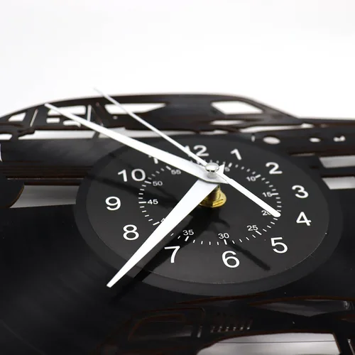 Miniatura 4 de Reloj de pared para automóvil, regalo para hombres, reloj de pared silencioso de cuarzo de 12 pulgadas, funciona con pilas, reloj de pared vintage Nl
