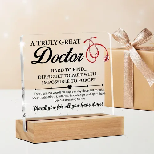 Miniatura 3 de Regalos de agradecimiento para mujeres y hombres, regalos de agradecimiento para médicos, un verdadero doctor difícil de encontrar, letrero