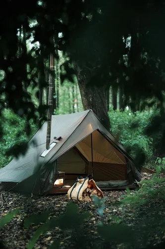 Miniatura 5 de Hot Tent with Stove Jack – 4 Season Waterproof & Windproof Shelter for 1–6 People, Lightweight for Camping, Hiking, Hunting & Fishing