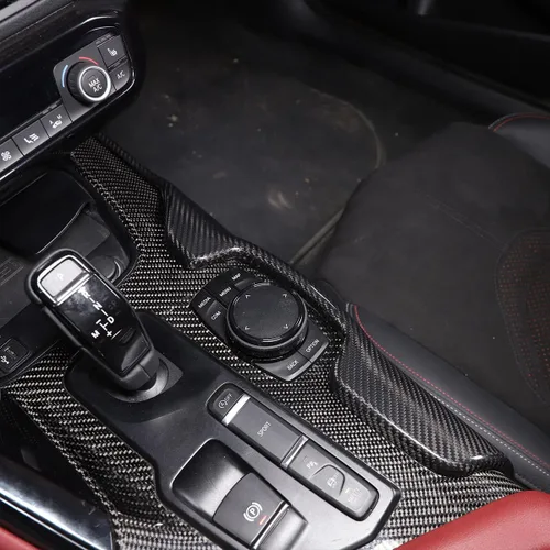 Miniatura 4 de CHEAYAR Panel de cambios lateral de consola central compatible con Toyota Supra GR A90 A91 MK5 2019-2022, marco adhesivo para panel de cambios