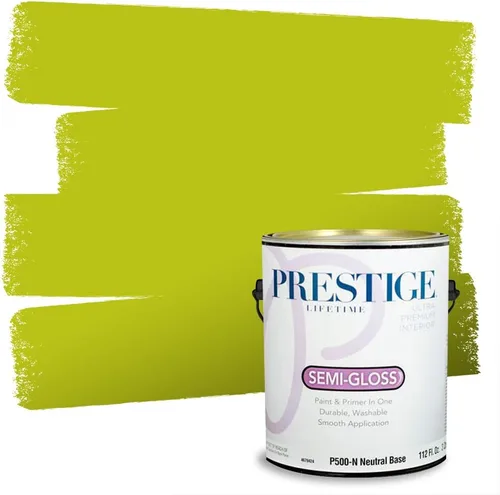Miniatura 157 de PRESTIGE Pinturas Pintura interior e imprimación en uno, 1 galón, cáscara de huevo, aventura