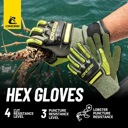 Miniatura 2 de Guantes de buceo resistentes a pinchazos - Protección contra golpes - Protección de la palma contra picaduras y cortes - Ideal para pesca submarina