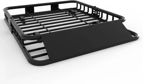 Miniatura 16 de DEXSO Cesta universal para portaequipajes de techo de 46 x 36 pulgadas, capacidad de 200 libras, soporte de equipaje resistente para SUV, camiones