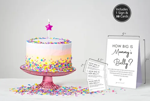 Miniatura 4 de ¿Qué Tan Grande Está la Barriguita de Mamá? Juego de Baby Shower, Mide la Barriguita de Mamá, Divertidos Juegos de Baby Shower para Adultos, Género
