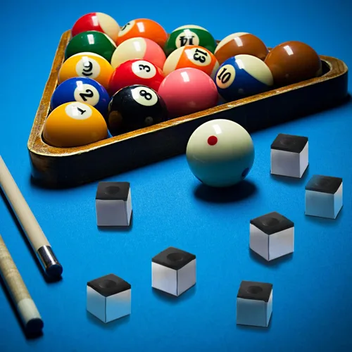 Miniatura 5 de Junkin Cubos de Tiza para Billar Taco de Billar Taco de Pool Tiza para Mesa Accesorios de Mesa para Clubes Bares Hogar