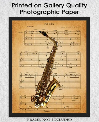 Miniatura 5 de Póster vintage de piel de saxofón Elise: impresiones estéticas de arte de pared para baño, hogar, cueva de hombre, dormitorio, oficina y bar, idea