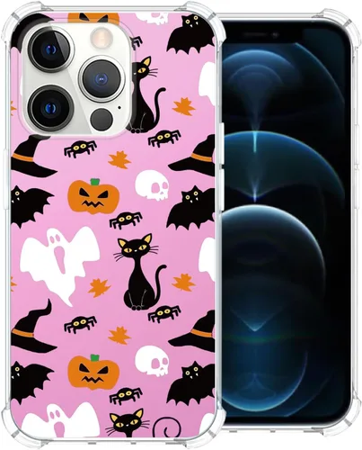 Miniatura 49 de Funda transparente de Halloween para Google 6a, con patrón de fantasma, funda protectora de TPU suave, delgada, a prueba de golpes, para niños