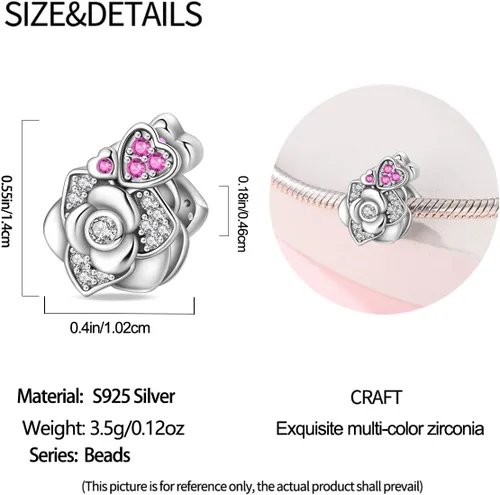 Miniatura 90 de LIGHTDOG Abalorios de plata de ley 925 para pulseras Pandora, collares para mujer, cuentas colgantes, cuentas de joyería, regalos para mujeres