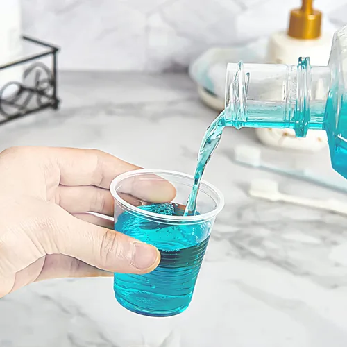Miniatura 6 de Lilymicky - 500 unidades de vasos de plástico transparente de 3 onzas, pequeños vasos desechables para el baño, recipientes de enjuague bucal