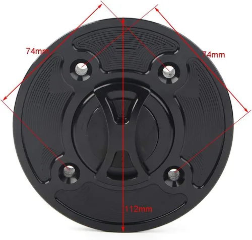 Miniatura 3 de 1 unids plata Keyless Twist off combustible tanque tanque cubierta para Kawasaki Ninja 400 650 Z900 Versys 1000