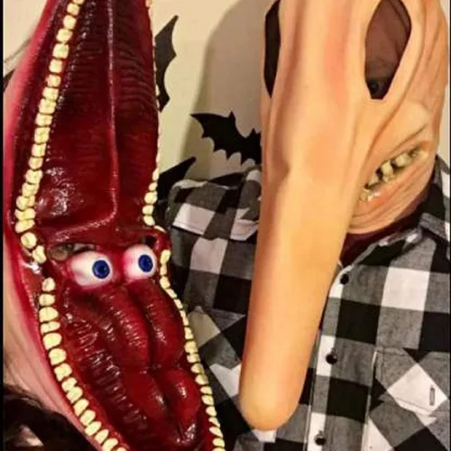 Máscara de terror de Halloween de látex para cosplay de Adán y Barbara (Barbara + Adam)