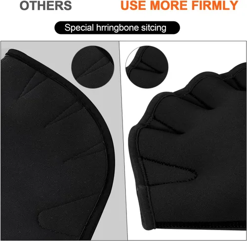 Miniatura 4 de TAGVO Guantes acuáticos para ayudar a la resistencia de la parte superior, guantes de natación con dedos palmeados y buena costura, sin