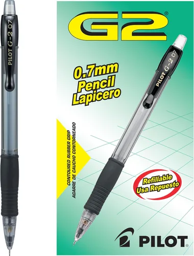 Miniatura 5 de Pilot, G2 Lápices mecánicos, mina HB de 0.5 mm, barril transparente, paquete de 2