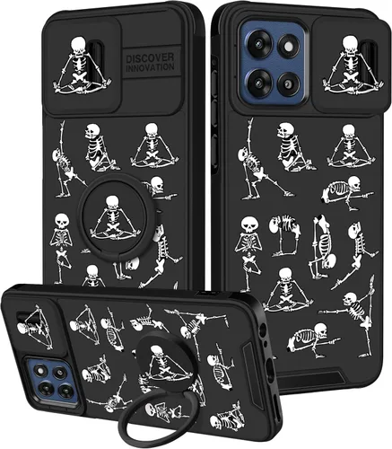 Miniatura 31 de para Moto G 5G 2023 funda - Cubierta de teléfono linda con corazón para mujeres y niñas, diseño único negro con cubierta deslizante para la cámara