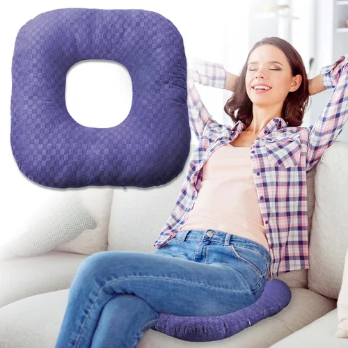 Miniatura 7 de Cojín de asiento con forma de dona rellena para dolor de coxis y coccix, hemorroides, úlceras de cama, embarazo, próstata, recuperación