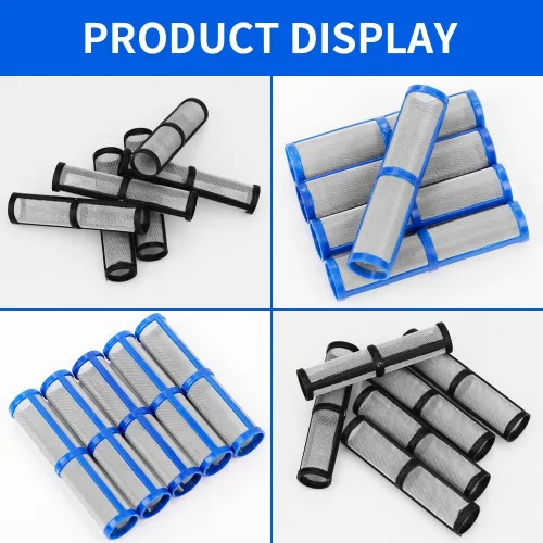 Miniatura 6 de JZXSJ - Filtro pulverizador de pintura sin aire 246384 para 390 395 490 495 595 colector de filtro colector de malla 60 y malla 100