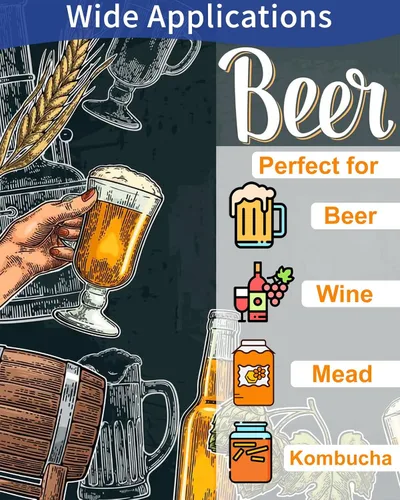 Miniatura 2 de CIMALAB Hidrómetro de triple escala, hidrómetro de gravedad específica para la elaboración de vino, aguamiel, kombucha y cerveza, kit de fabricación