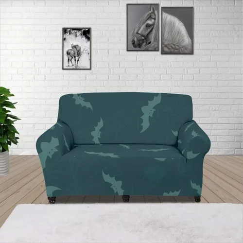 GOSTONG Funda de sofá con estampado de telarañas de murciélago para Halloween, funda elástica para sofá, protector de muebles para sala de estar,