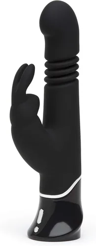 Fifty Shades of Grey Greedy Girl - Vibrador de empuje de conejo – Vibrador de empuje de silicona de 4.5 pulgadas para mujeres – Juguete sexual de