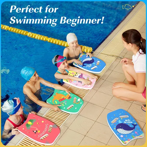 Miniatura 2 de HeySplash Tabla de natación para niños, tabla de natación con bonito patrón de ayuda de entrenamiento de natación para niños, equipos de ejercicio
