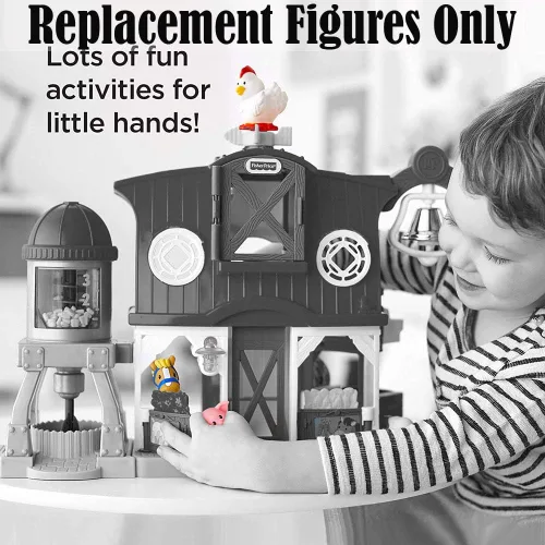 Miniatura 3 de Piezas de repuesto para Little People Farm - Fisher-Price Animal Friends Farm DWC31 y CHJ51 ~ Figuras de repuesto ~ Vaca con ternero, cerdo
