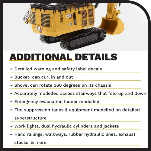 Miniatura 5 de Pala hidráulica para minería Caterpillar 6060 1:87 Diecast Masters - 85651 - Serie High Line