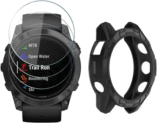 Miniatura 7 de Protector de pantalla de reloj compatible con Garmin Epix Pro de 1.654 pulgadas/Fenix 7S, película de vidrio templado antiarañazos de alta