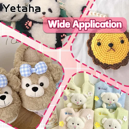 Miniatura 8 de Yetaha 150 piezas de nariz de plástico, 5 tamaños de nariz triangular artesanal para animales de peluche, muñecas, osos, perros, marionetas