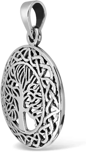 Miniatura 2 de withlovesilver sólida plata esterlina 925celta Ronda Cut Out Árbol de la vida colgante