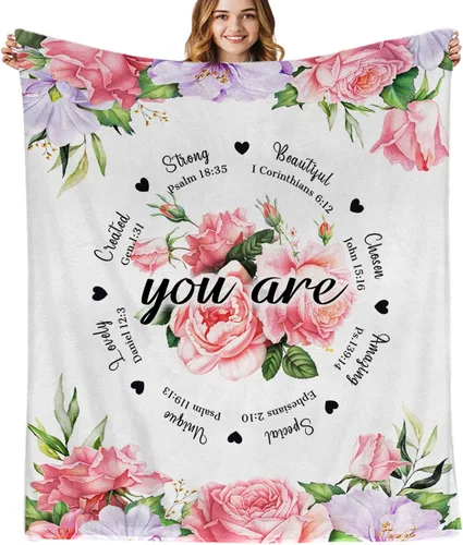 Miniatura 7 de Regalos de cumpleaños cristianos para adolescentes, regalos inspiradores de bautismo religioso para adolescentes, niñas, mujeres, amigas, manta