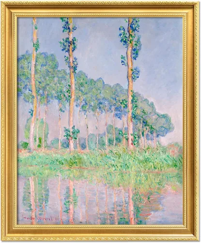 Miniatura 165 de IPIC - Reproducción artística de los lirios de agua de Claude Monet 1906, impresiones giclée coinciden con el marco dorado clásico, arte de pared