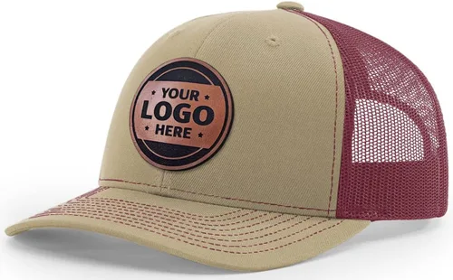 Miniatura 51 de Sombrero de parche de cuero de camionero personalizado grabado con láser