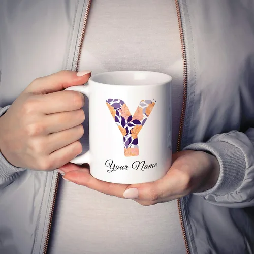 Miniatura 7 de Livado Taza de café personalizada, regalo para mujeres, con monograma con nombre e inicial, bonita taza de café para ella, mamá, esposa, novia