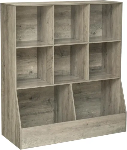 Miniatura 27 de DINZI LVJ Organizador de almacenamiento para juguetes, estantería para niños, gabinete de almacenamiento de juguetes de madera, estantería