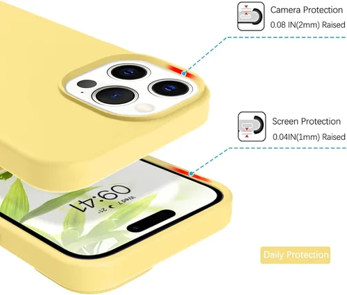Miniatura 135 de GUAGUA Funda compatible con iPhone 17 Pro Max de 6.9 pulgadas, silicona líquida, goma de gel suave, delgada, forro de microfibra delgada