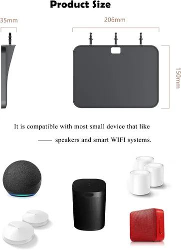 Miniatura 2 de Universal Smart Speaker Soporte de Pared y Estante para Dispositivos Echo/Homepod mini/Sonos Compatible con Montaje de WiFi Google Adecuado