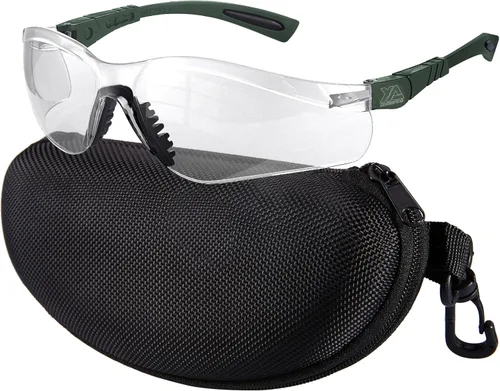 xaegistac Gafas de tiro antivaho, protección ocular para el campo de tiro, lentes de seguridad ajustables con estuche rígido con cremallera