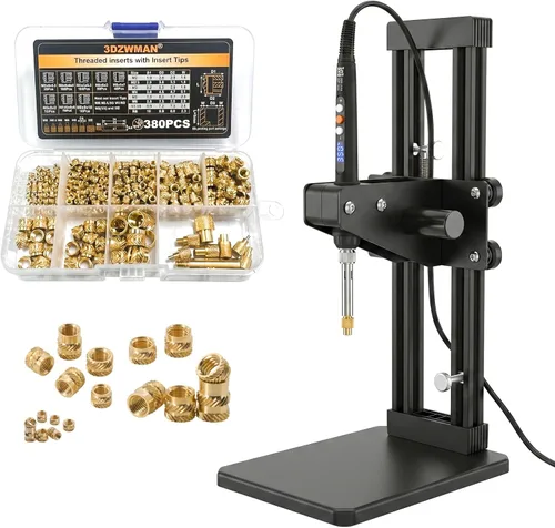 Miniatura 9 de Máquina de Prensado de Calor Vertical 3DZWMAN, Herramienta de Inserción de Conjunto de Calor, Insertos de Latón para Impresión 3D, Punta