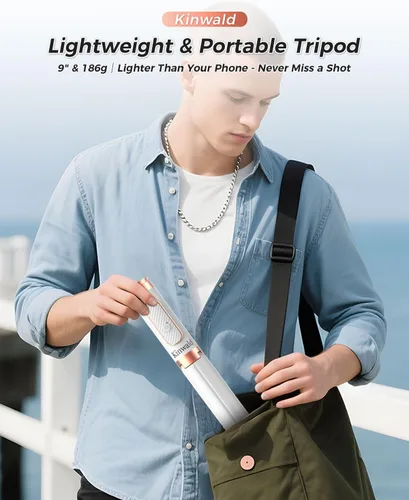Miniatura 7 de Trípode Selfie Stick para iPhone y Android, soporte de trípode portátil para teléfono con control remoto Bluetooth, apertura con un solo clic