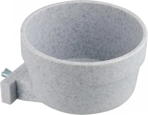 Lixit Quick Lock - Cuencos extraíbles para perreras para perros de alambre y cajas de lados suaves (caja de alambre de 20 onzas, granito)