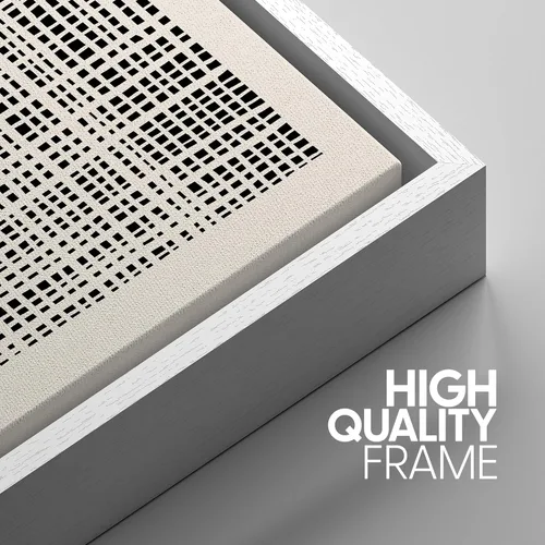 Miniatura 345 de SIGNWIN Lienzo enmarcado para pared, arte con pinceladas de flujo neutro en tonos beige abstractos, ilustraciones, arte moderno, decorativo