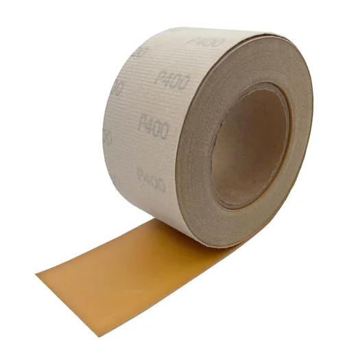 Miniatura 10 de Rollo de papel de lija de grano 180 con gancho y bucle, 2-3/4 pulgadas x 20 yardas de óxido de aluminio con respaldo de gancho y bucle, paño