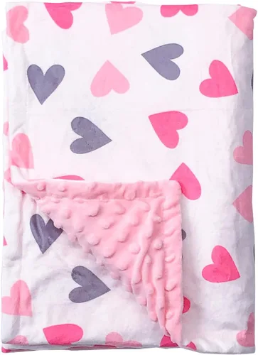 Miniatura 12 de Manta de felpa suave de Minky para niños y niñas, doble capa con respaldo de puntos, niños pequeños a recién nacidos, regalos de ducha