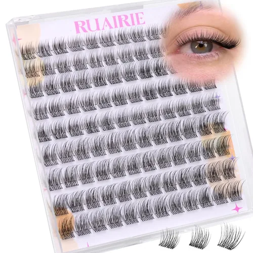 Miniatura 13 de Extensiones de pestañas dispersas en racimo, pestañas individuales, extensiones de pestañas naturales en racimo, 9-11 mm, 96 unidades, para colocar